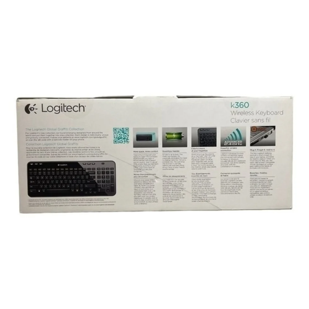 Logitech MK120 Wired Keyboard Mouse Combo QWERTY Gaming Set Black New